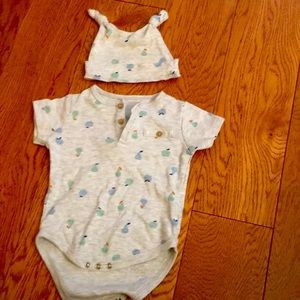 Rene Rofe onsie with hat.